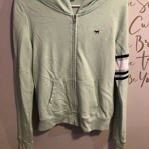 Mint Green zip up sweater